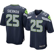 Seattle Seahawks #25 Richard Sherman Navy Jersey